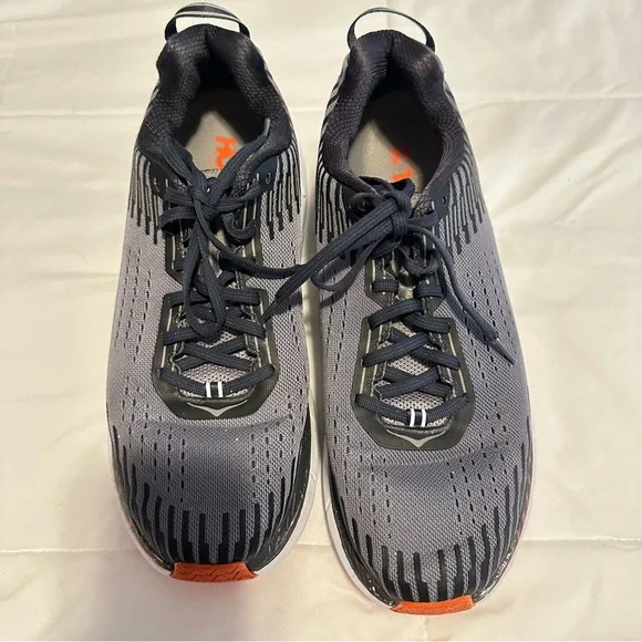 Hoka One One Clifton 5 1093755 FGEB Mens US 11 Running Shoes Gray Sneakers